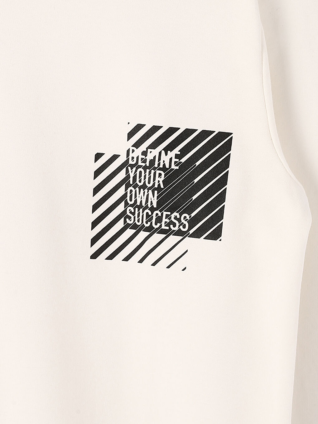 سويت شيرت تخين مطبوع بياقة دائرية للرجال-2