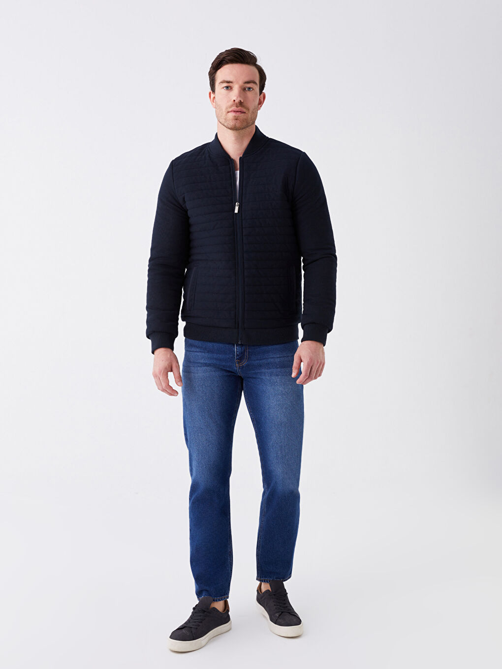 LCWAIKIKI Classic Regular Fit Strickmantel für Herren mit College-Kragen -W3FY28Z8-RFH