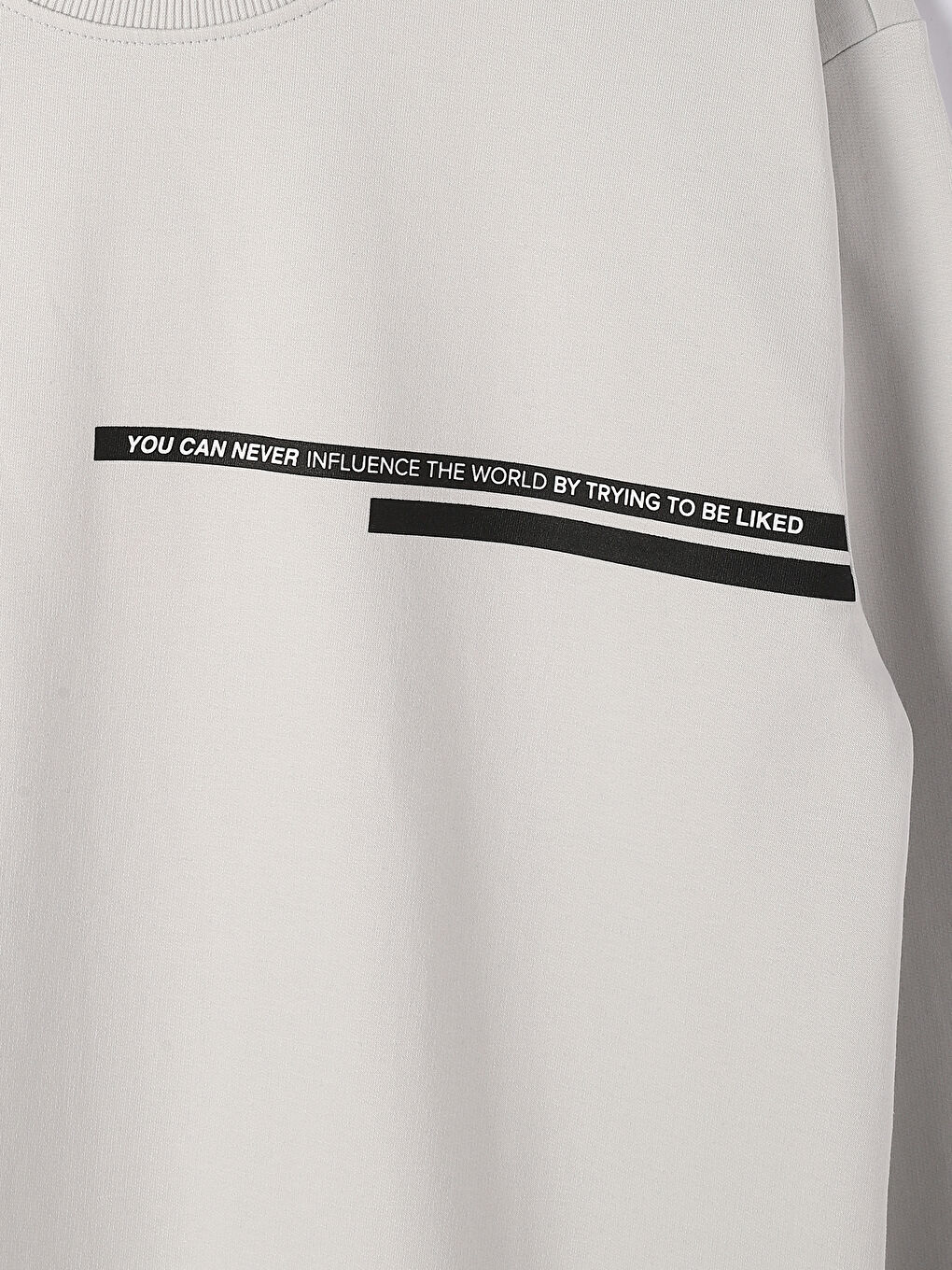 سويت شيرت تخين مطبوع بياقة دائرية للرجال-2