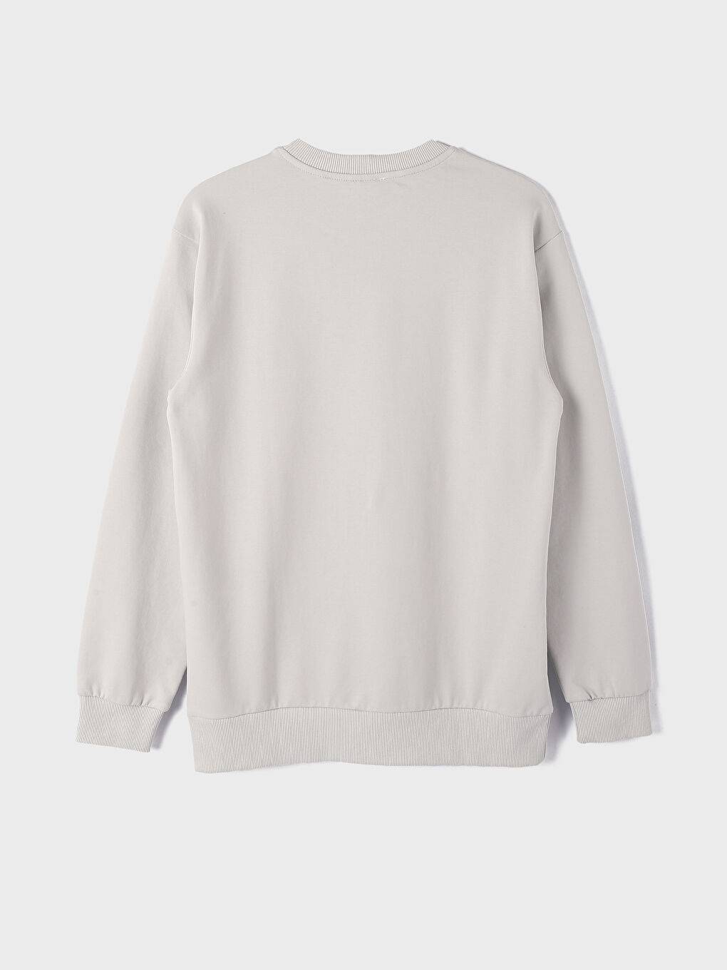 سويت شيرت تخين مطبوع بياقة دائرية للرجال-3