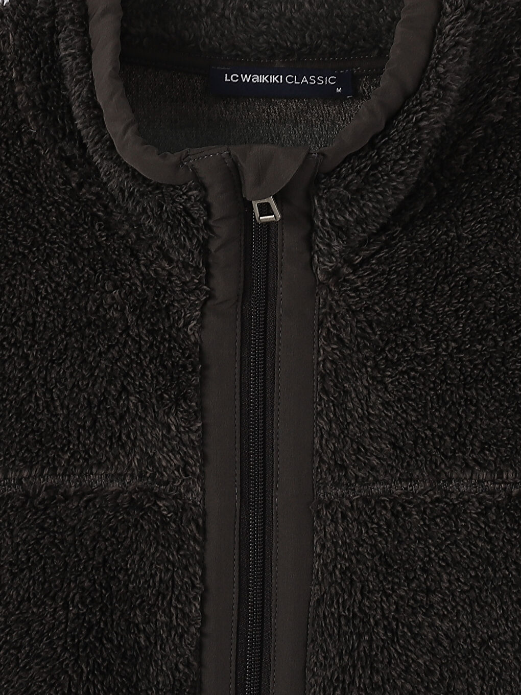 كارديجان بولار كم طويل بياقة قمع للرجال-3