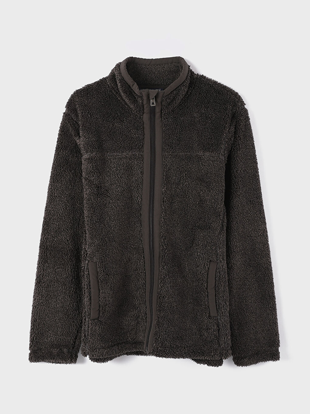 كارديجان بولار كم طويل بياقة قمع للرجال