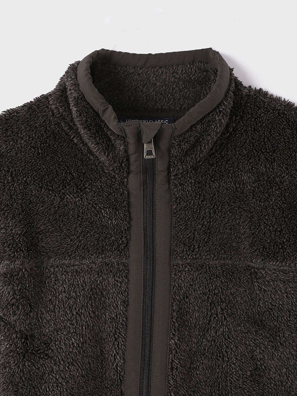 كارديجان بولار كم طويل بياقة قمع للرجال-4