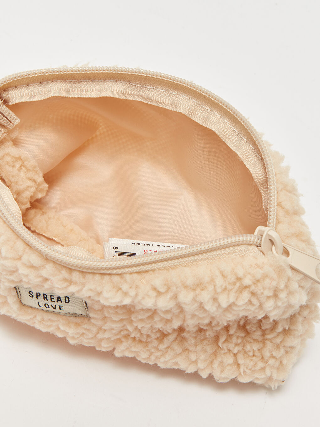 Bej Kürklü Kadın Cüzdan-2