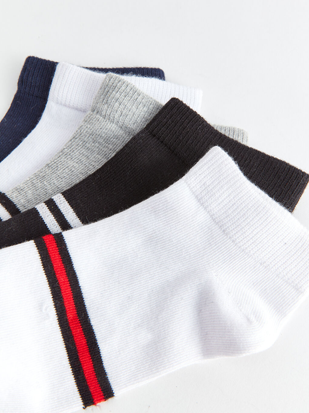 Karışık Çizgili Erkek Çocuk Patik Çorap 5'li-2