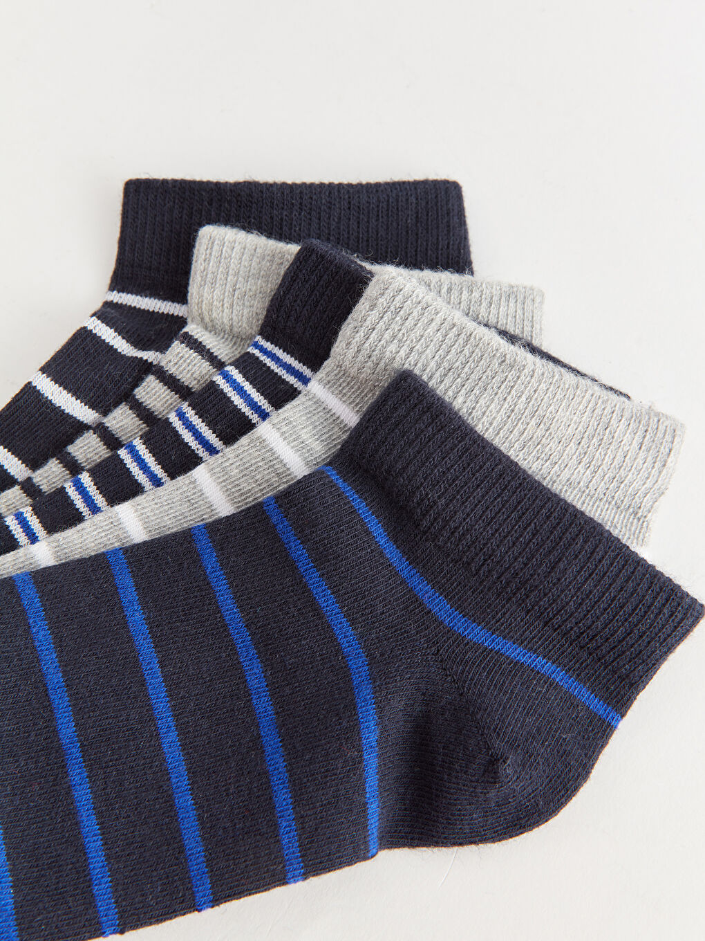 Striped Boys' Trainer Socks 5 Pack-2