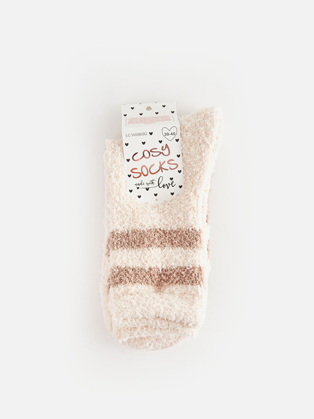 Gestreifte Anti-Rutsch-Sohle Homewear-Socken für Damen 2er-Pack