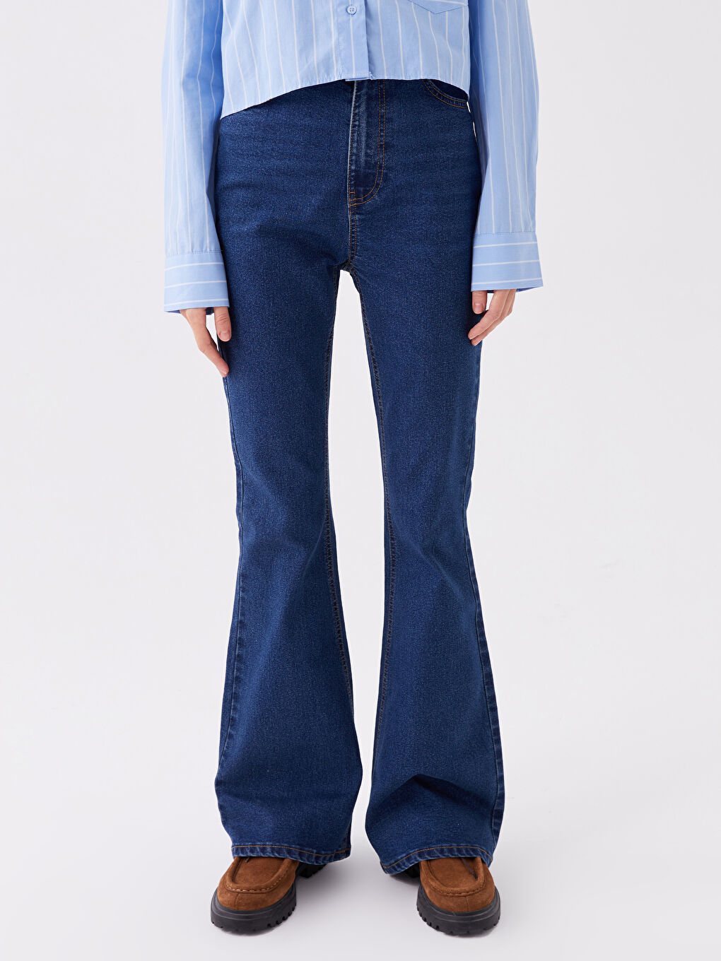 High Waist Mars Flare Women's Jeans-3