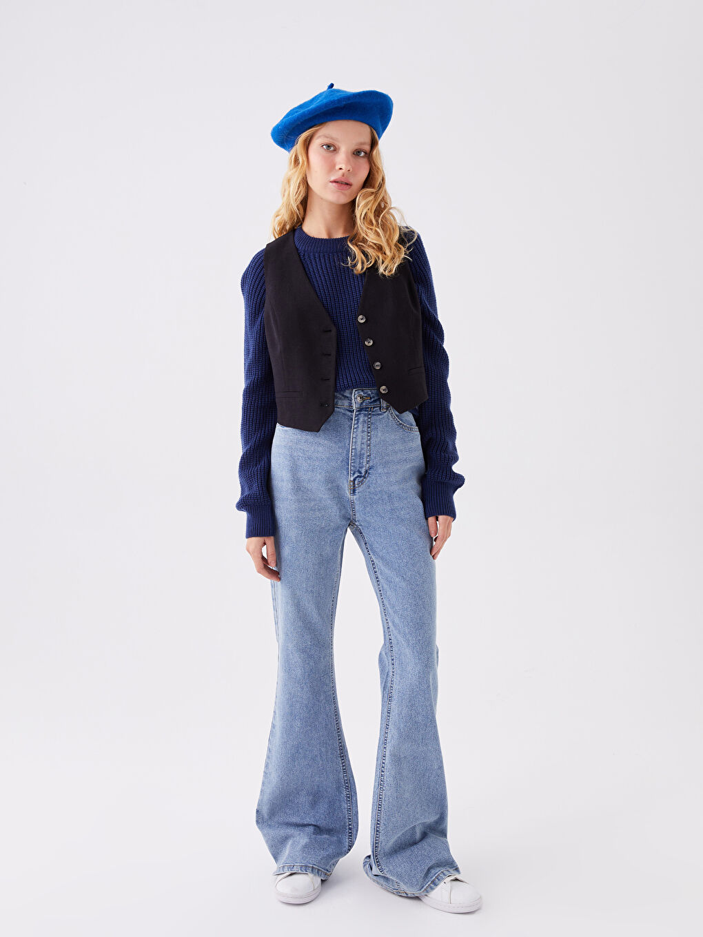 High Waist Mars Flare Women's Jeans-1