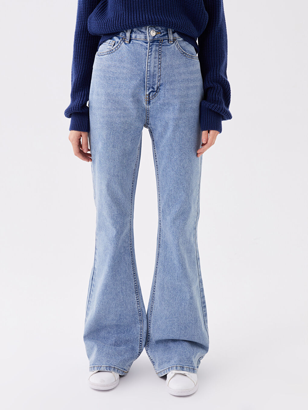 High Waist Mars Flare Women's Jeans-3