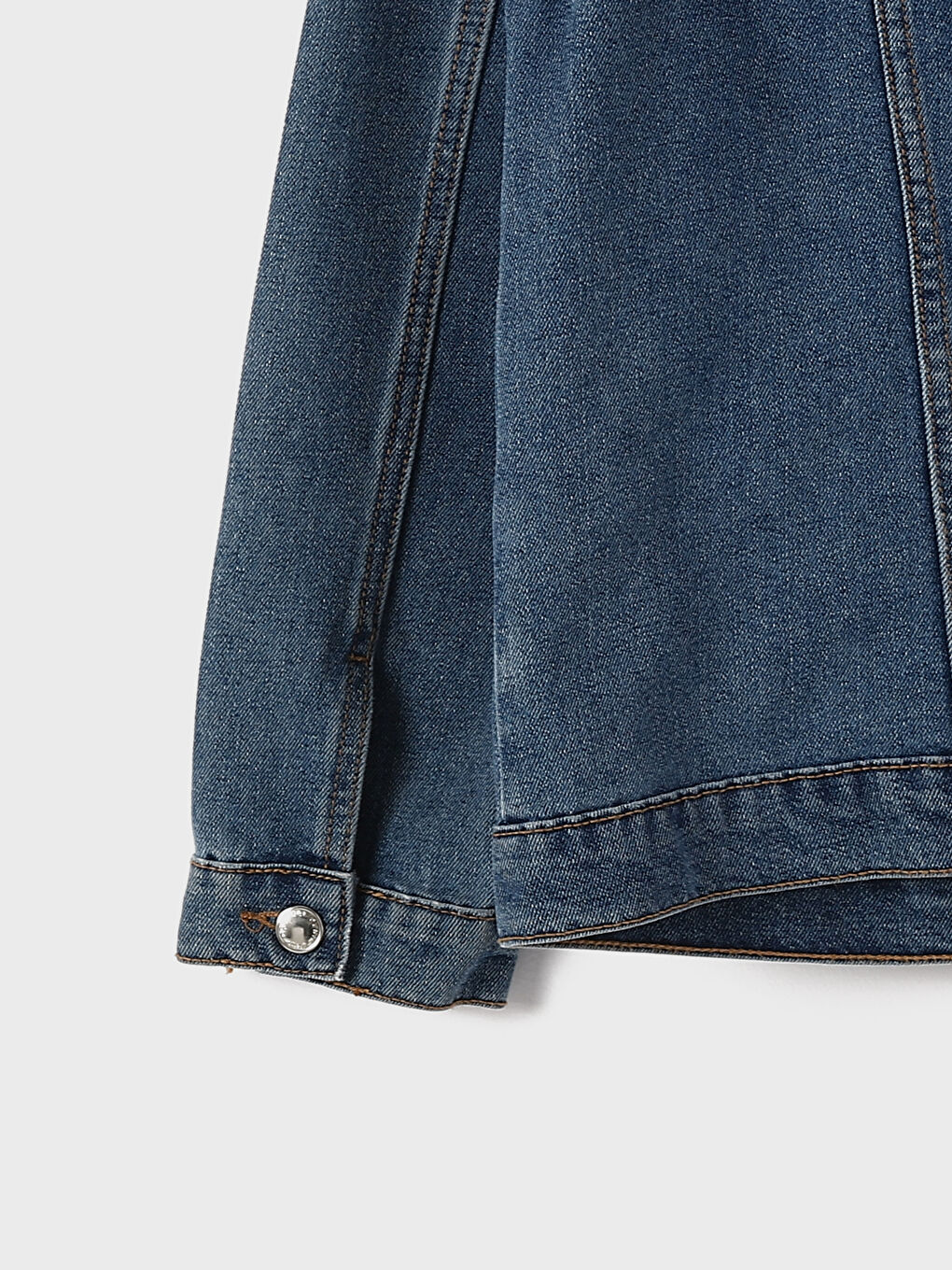 Collared Neck Women's Denim Jacket-2