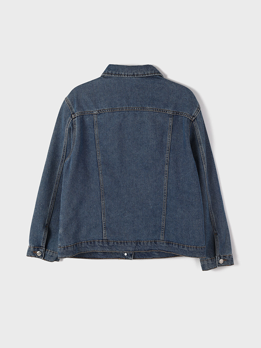 Collared Neck Women's Denim Jacket-1