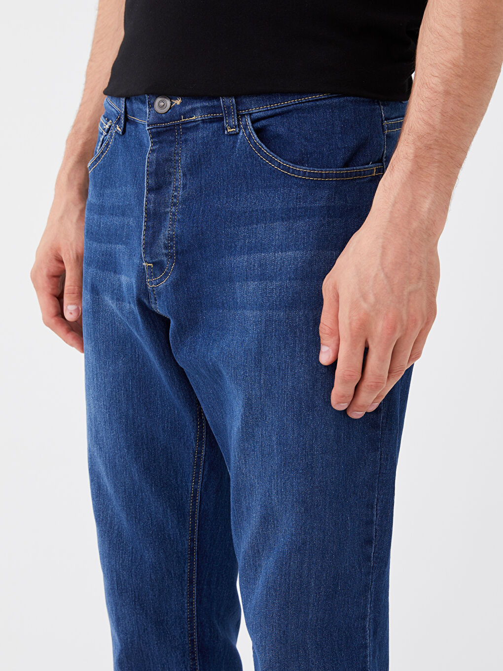 LCW ECO Orta Ton İndigo Rodeo 779 Regular Fit Erkek Jean Pantolon - 4