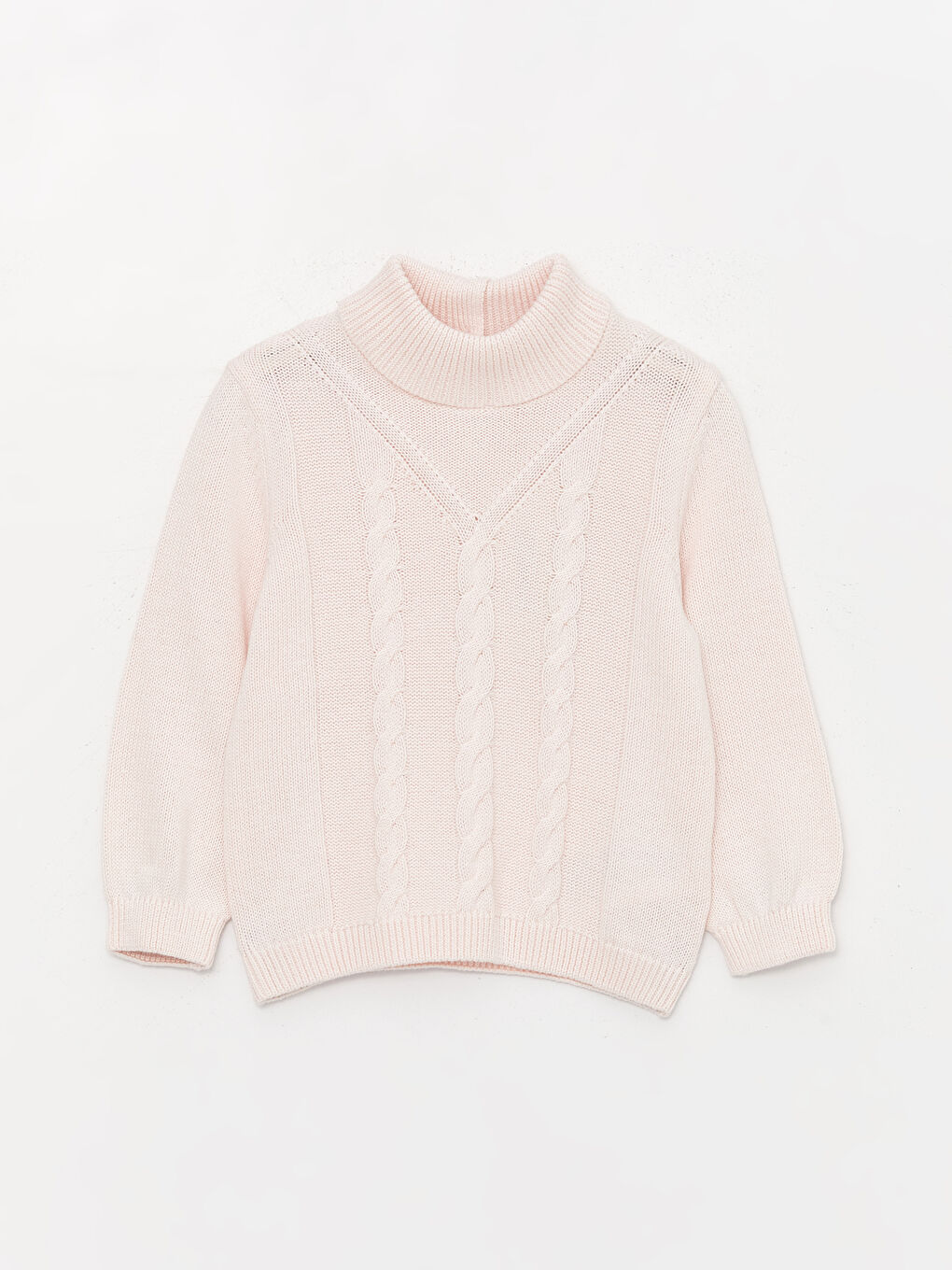 Pull-over en Tricot à Col roulé Manches longues pour Bébé Fille
