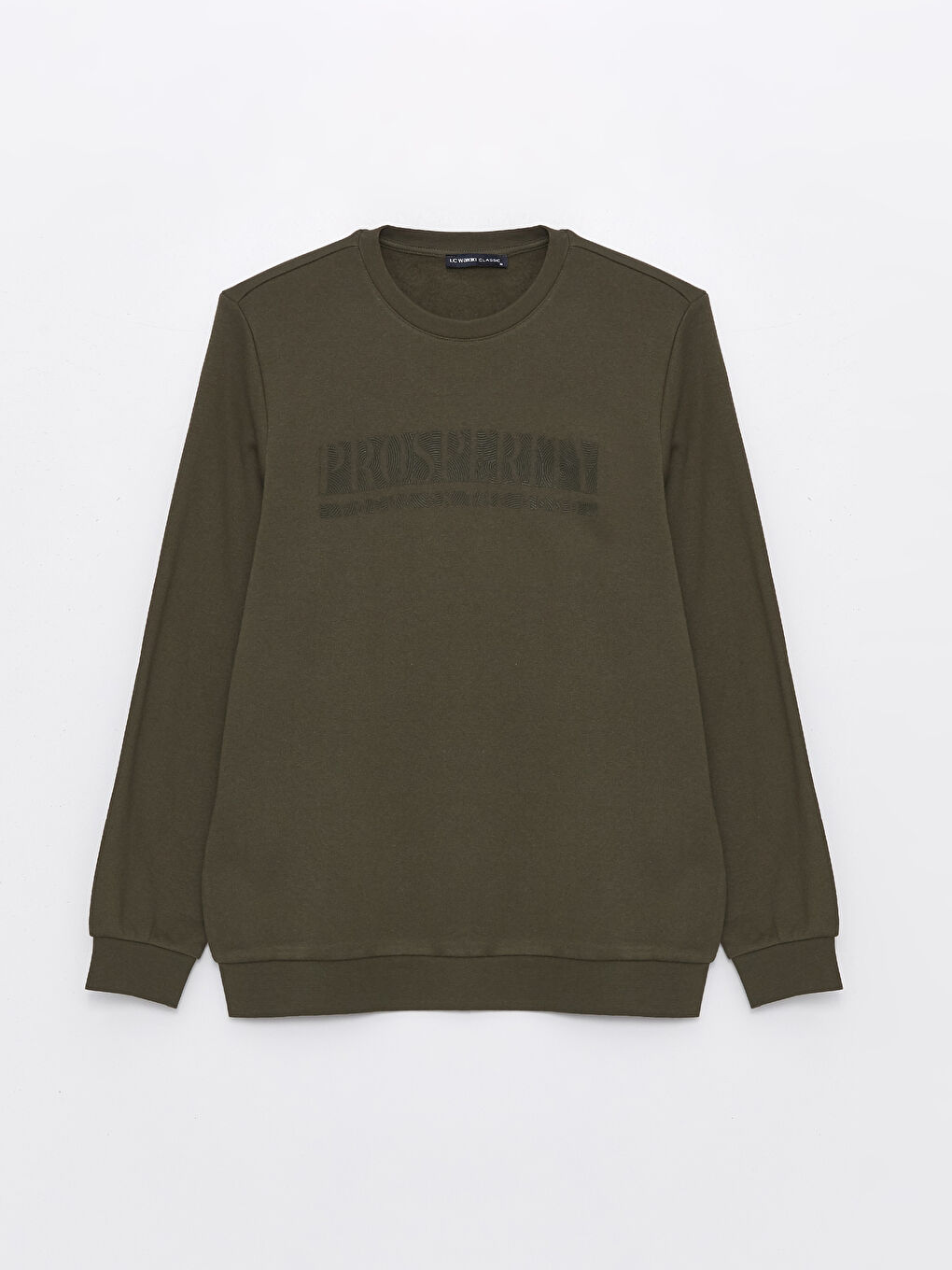 Crew Neck Printed Men's Thick Sweatshirt-5