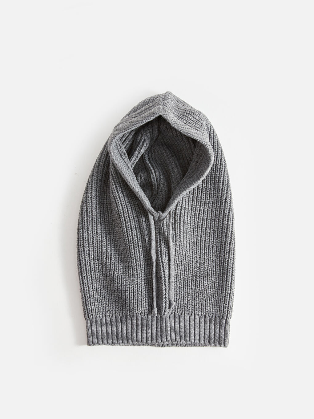 Antrasit Bağcıklı ve Boyunluklu Kadın Triko Bere-2