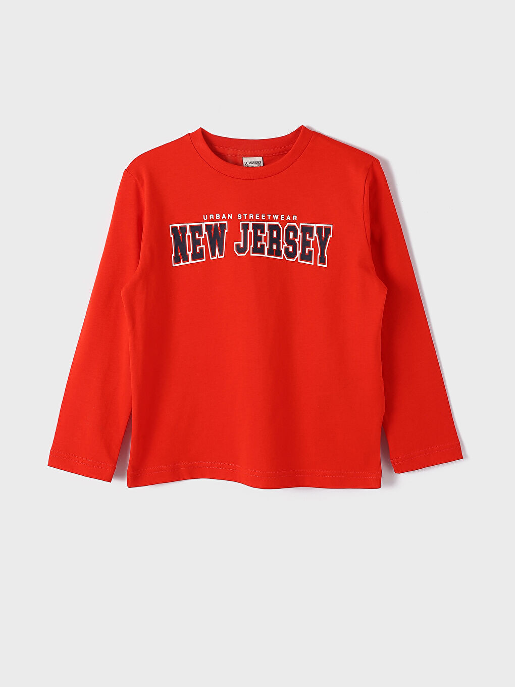 Crew Neck Printed Long Sleeve Boys' T-Shirt