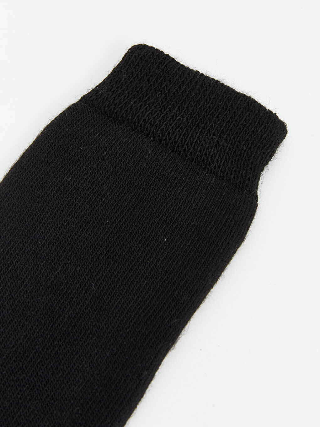Siyah Kadın İçi Yünlü Soket Çorap-1