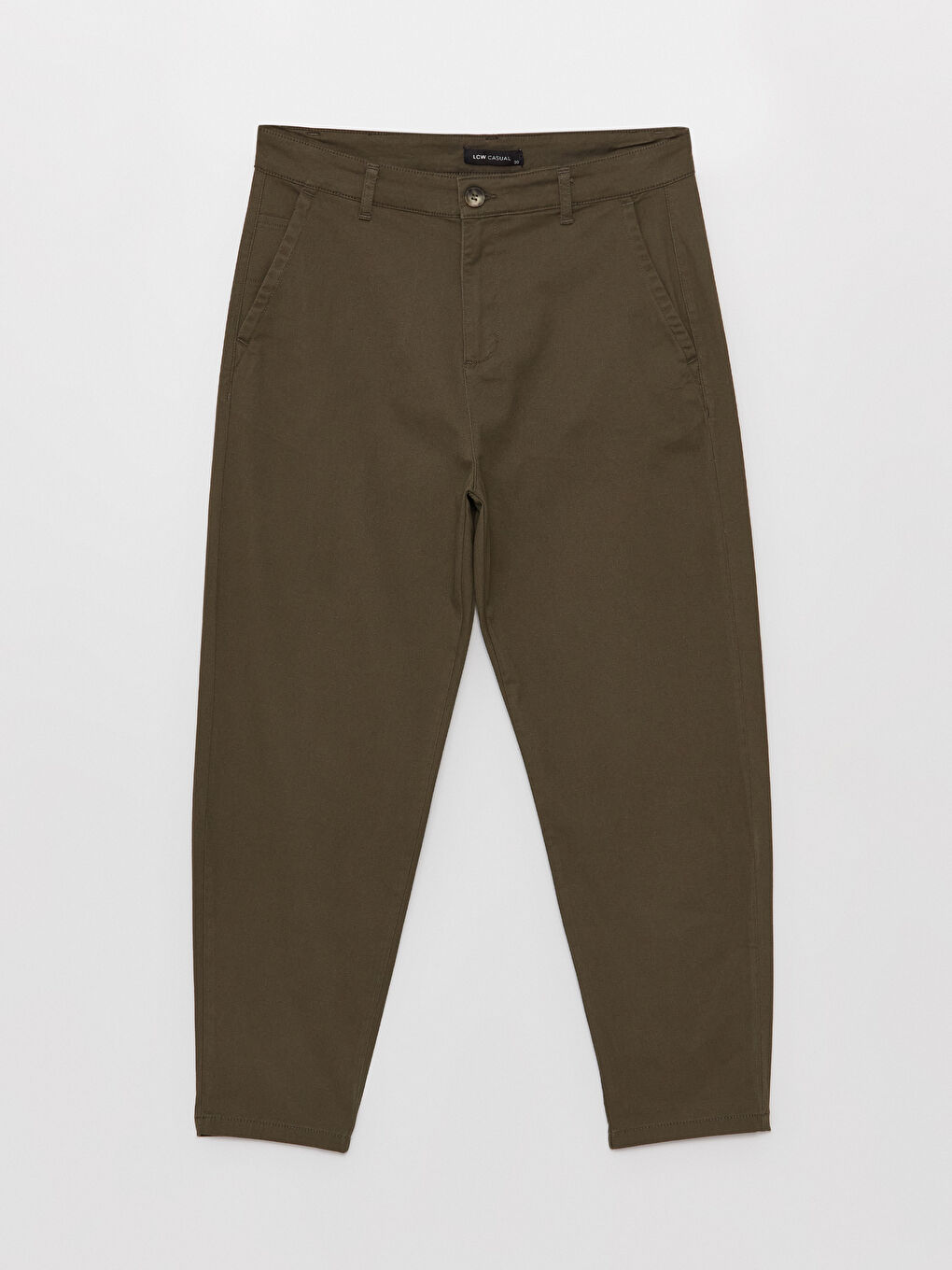 Haki Rahat Kalıp Gabardin Erkek Pantolon-4