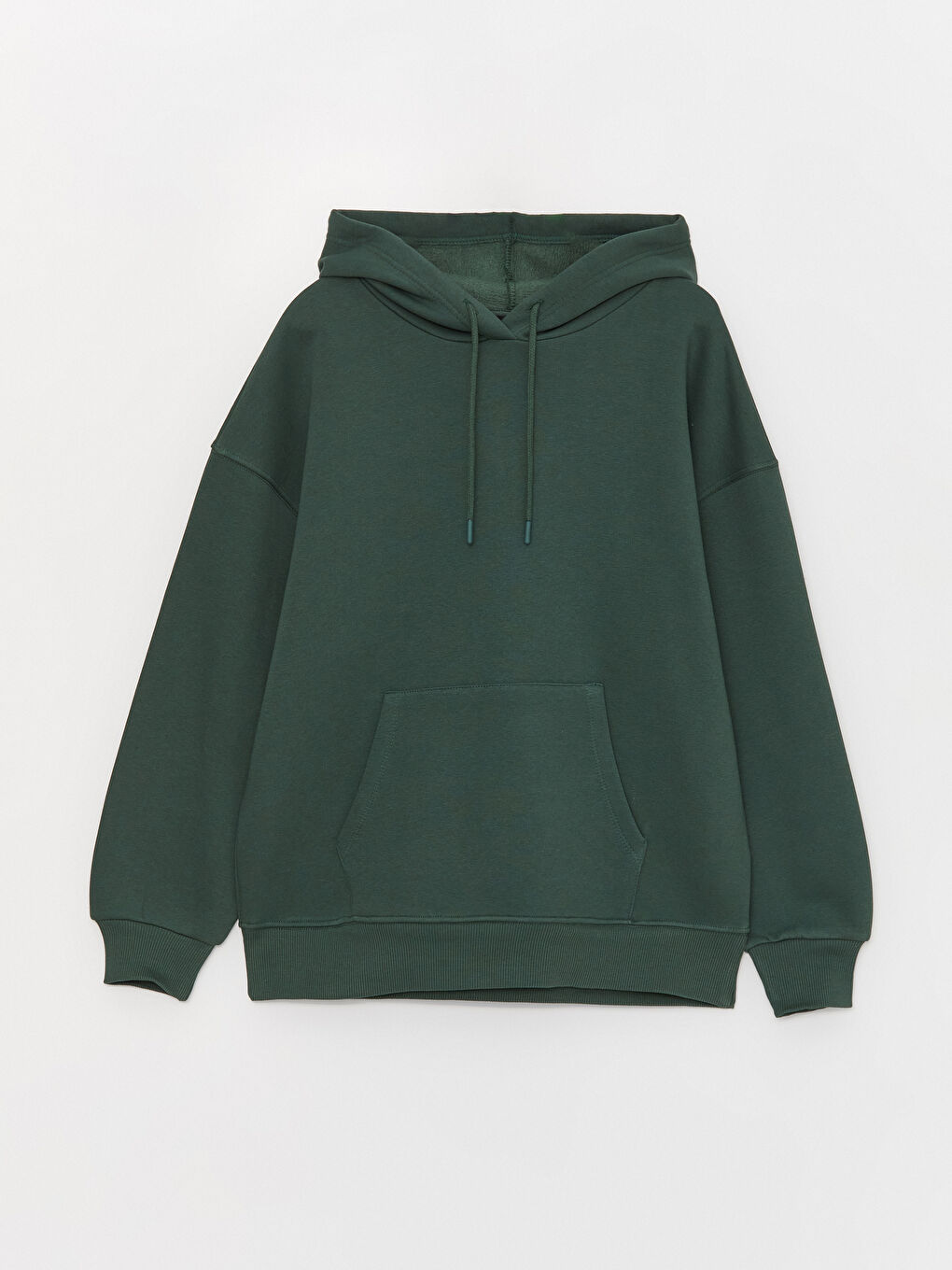 LCW Vision Koyu Yeşil Düz Oversize Kadın Hoodie - 5