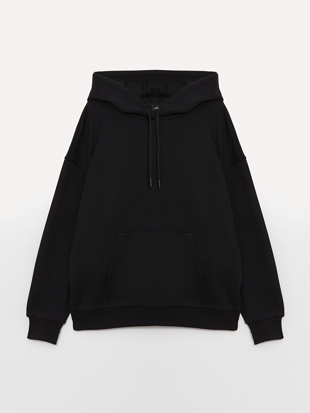 LCW Vision Siyah Düz Oversize Kadın Hoodie - 5