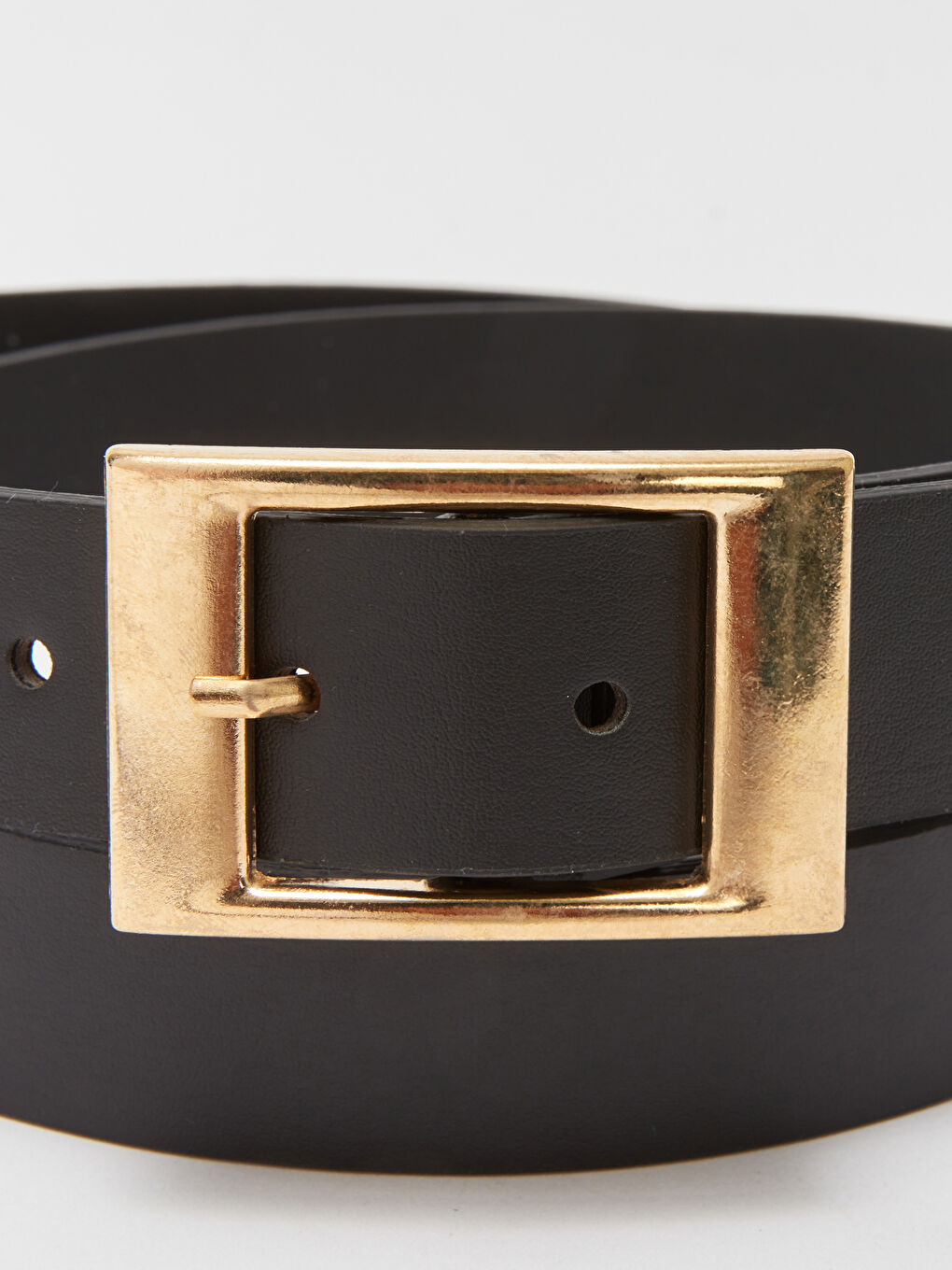 Siyah Deri Görünümlü Kadın Kemer-3