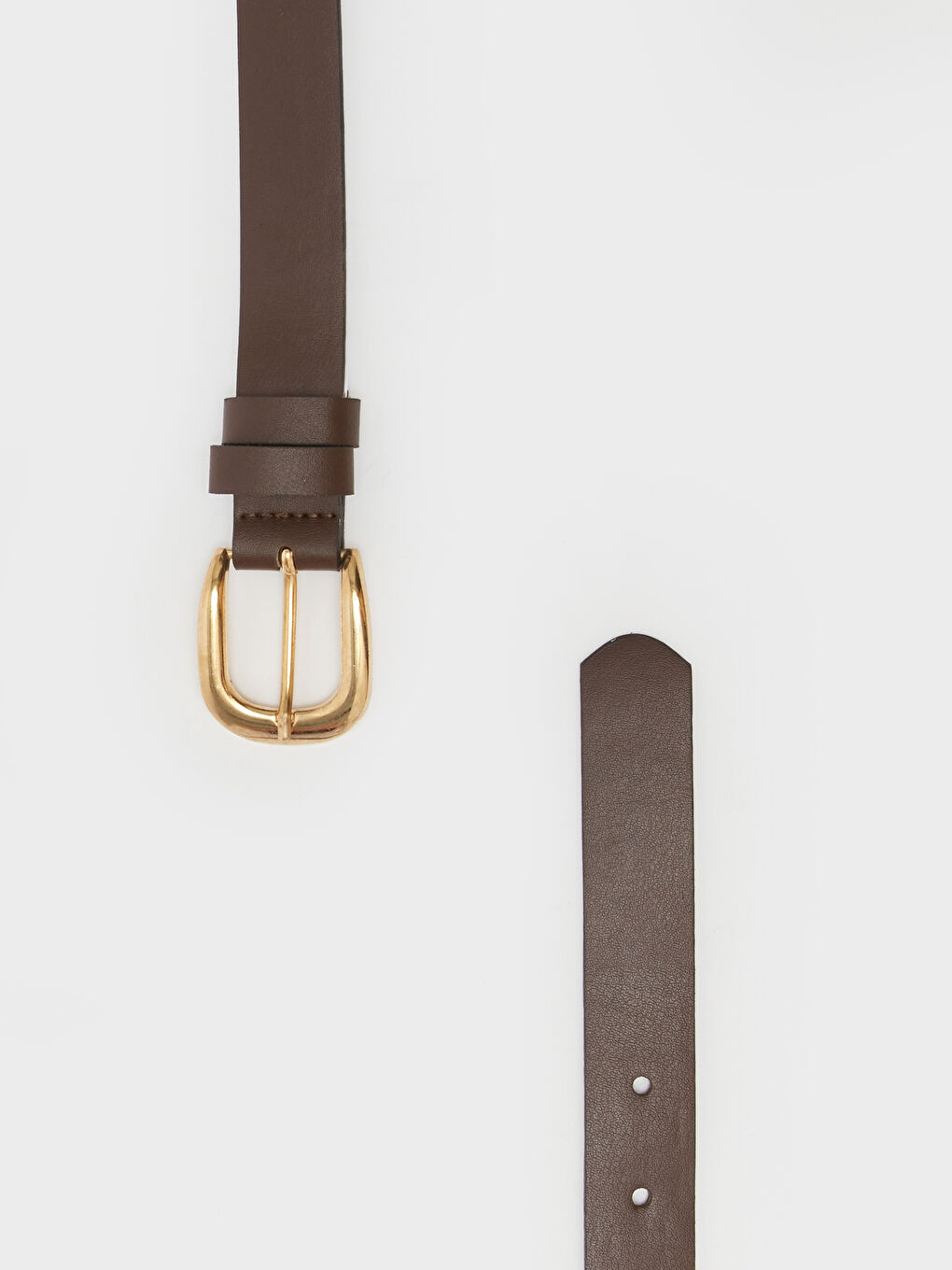 Kahverengi Deri Görünümlü Kadın Kemer-2