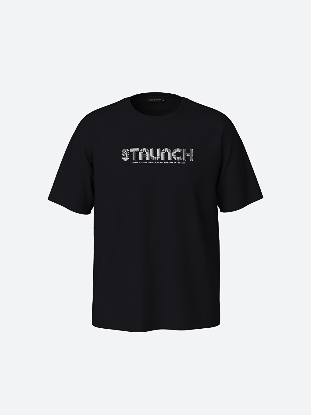 تيشيرت رجالي ياقة دائرية كم قصير مطبوع قطن ممشط