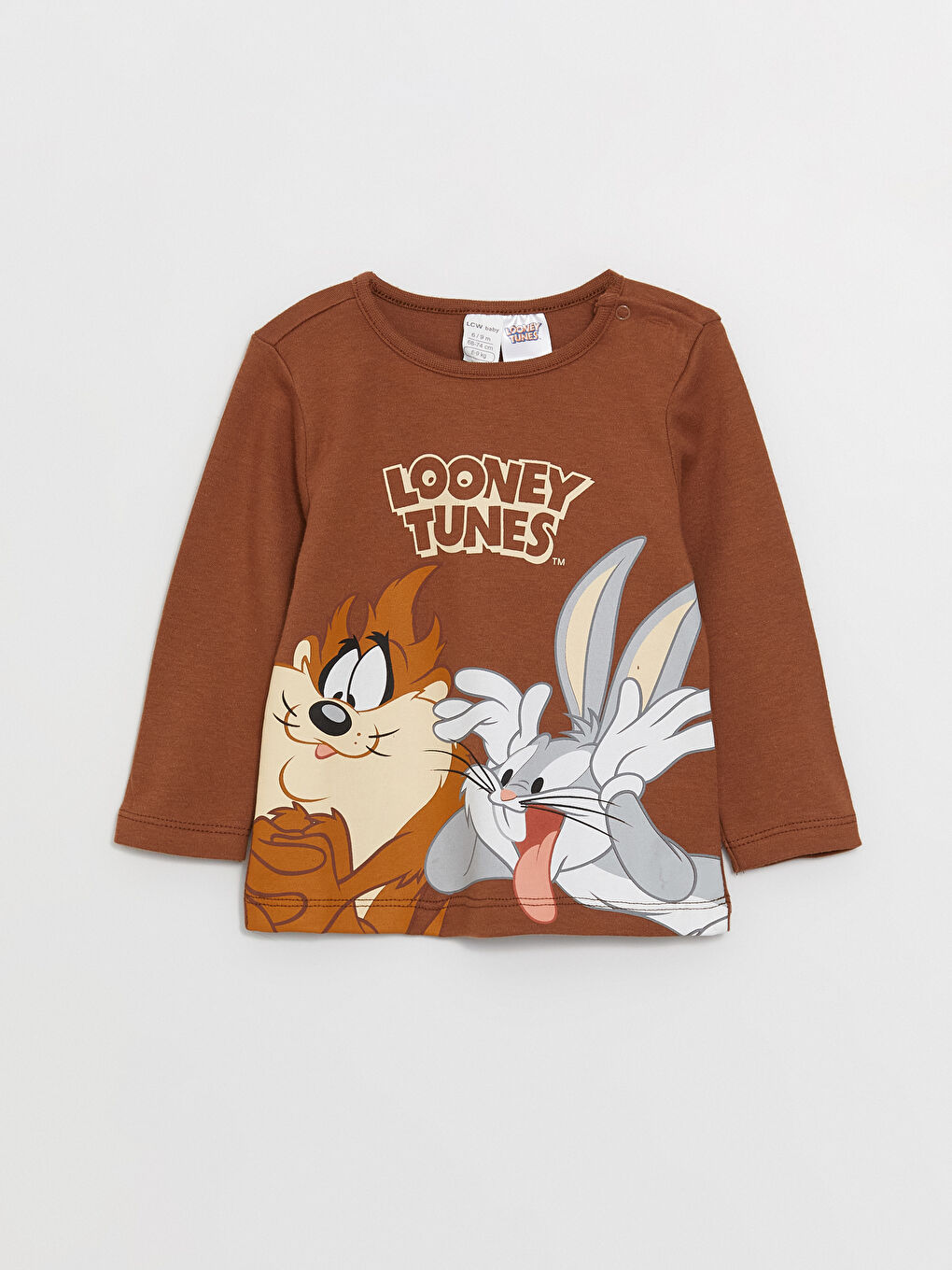 Ensemble de Pyjama pour Bébé Garçons à Col Rond et Manches Longues Imprimé Bugs Bunny-1