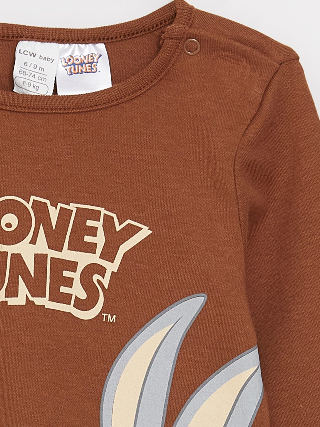 Ensemble de Pyjama pour Bébé Garçons à Col Rond et Manches Longues Imprimé Bugs Bunny-2