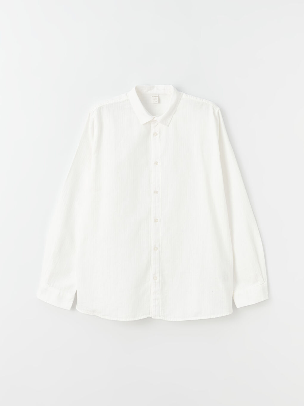 LCW Kids Long Sleeve Linen Blend Boys' Shirt -W3G284Z4-FDU