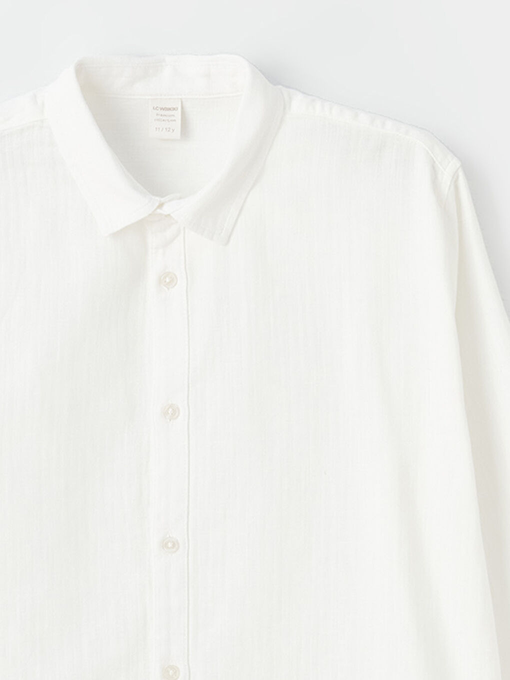 LCW Kids Long Sleeve Linen Blend Boys' Shirt -W3G284Z4-FDU