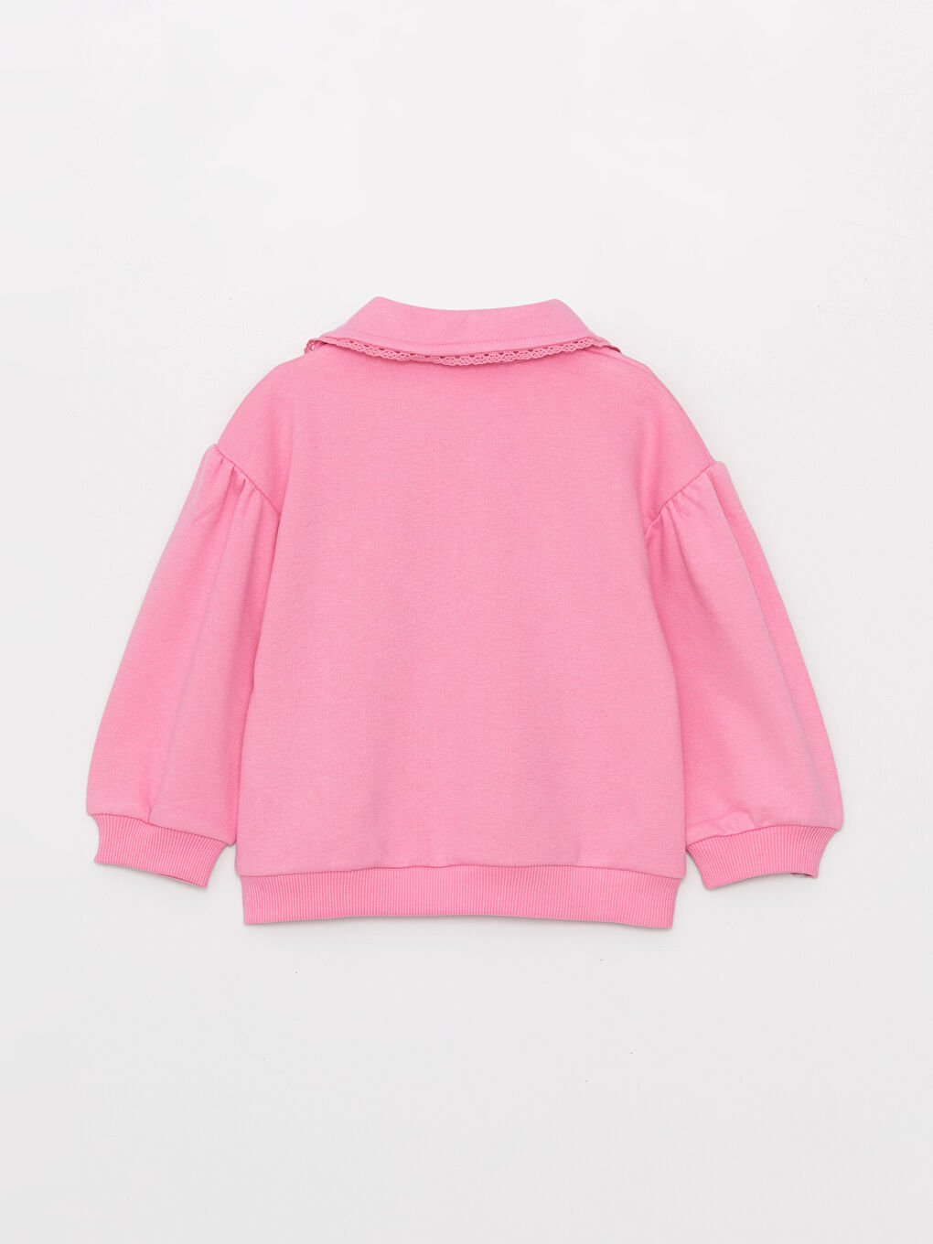 LCW baby Pembe Bebe Yaka Kız Bebek Sweatshirt ve Tayt Pantolon 2'li - 6