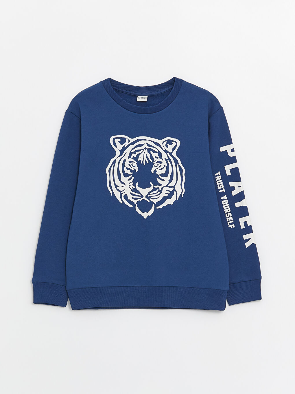 سويت شيرت كم طويل مطبوع بياقة دائرية للأولاد