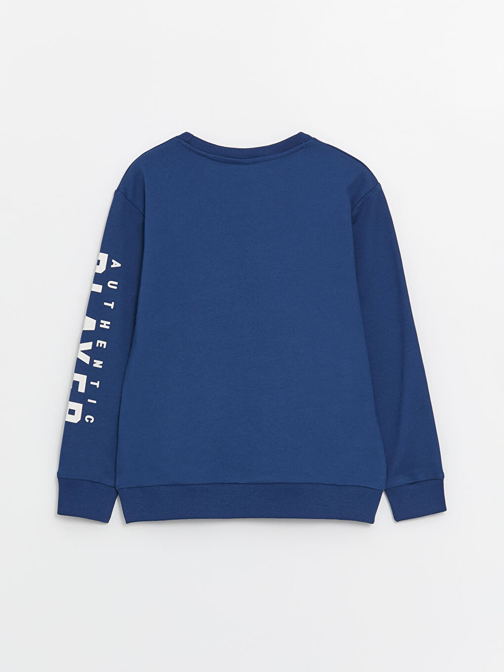 سويت شيرت كم طويل مطبوع بياقة دائرية للأولاد-1