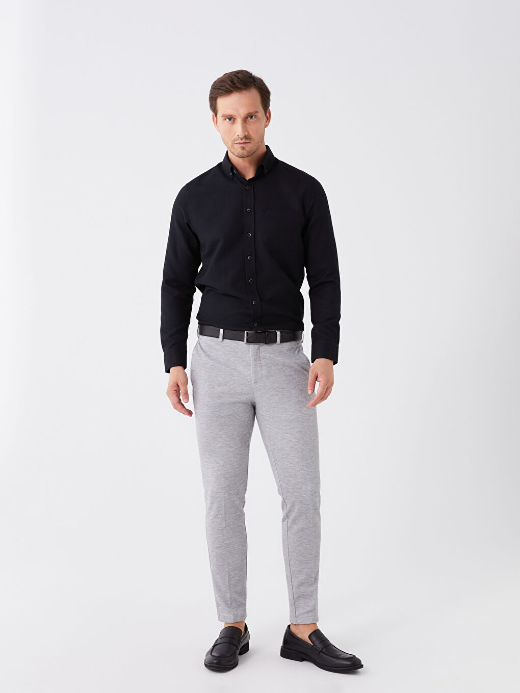 SOUTHBLUE Grey Mel - Lacivert Slim Fit Erkek Pantolon