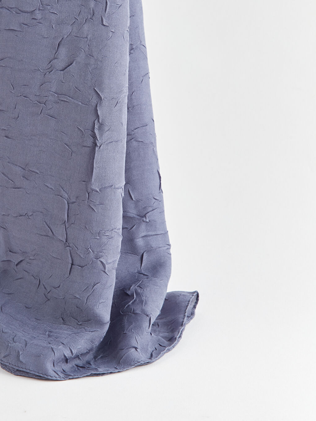 Mavi Kendinden Desenli Kadın Şal