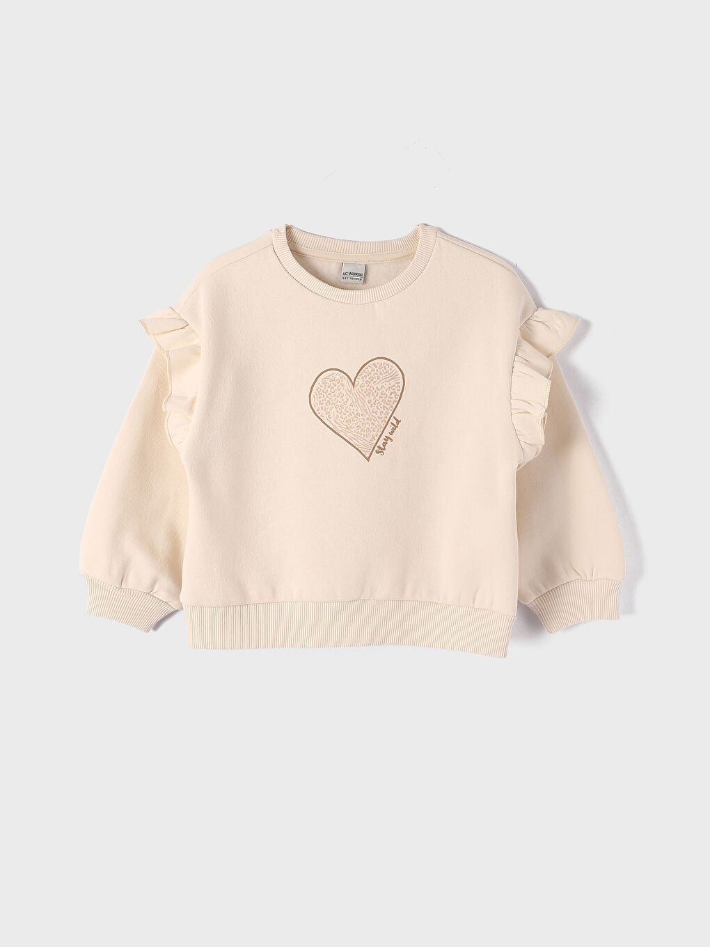 سويت شيرت وبنطلون للبنات بياقة دائرية-1