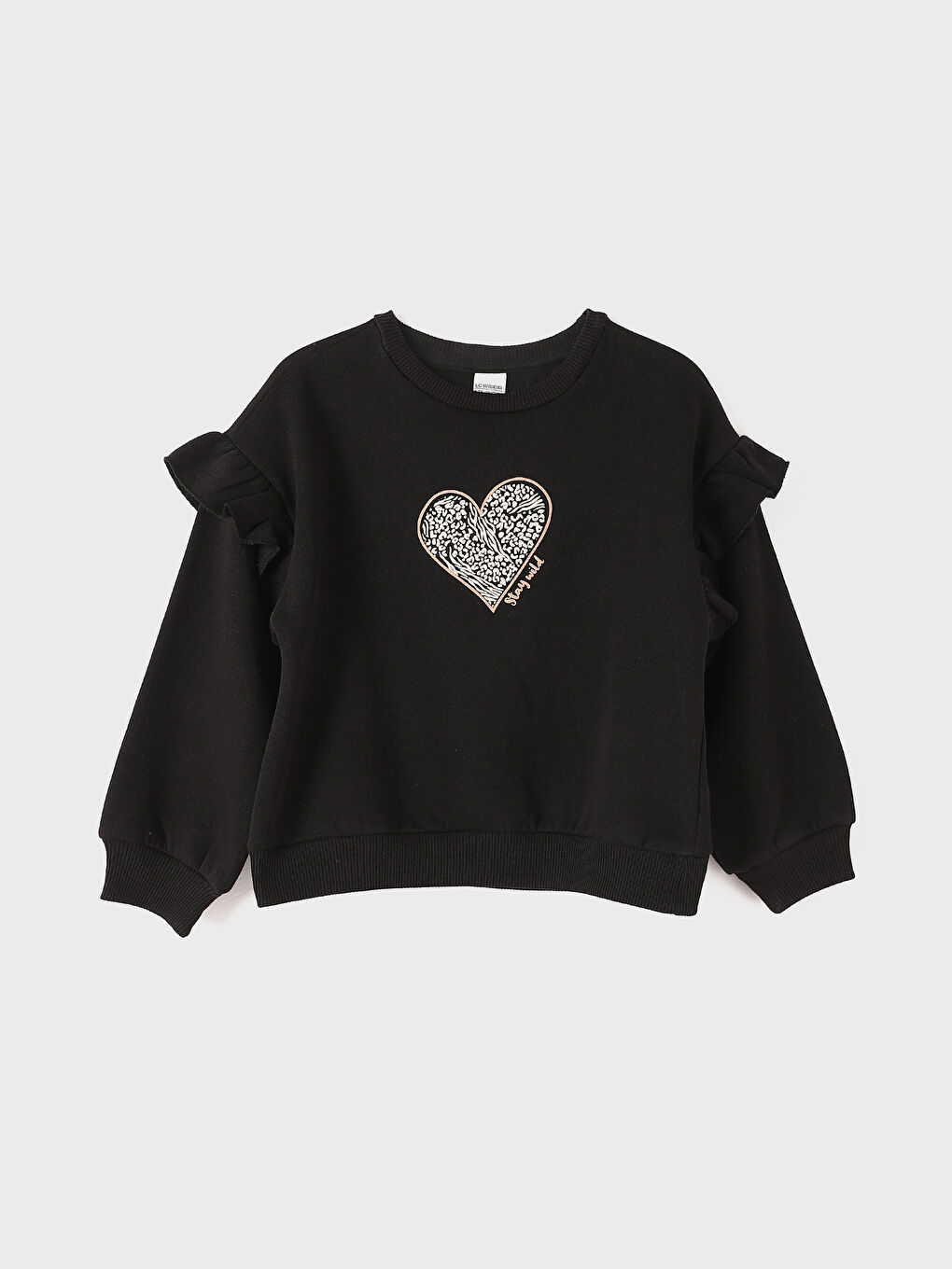 Crew Neck Girls' Sweatshirt and Sweatpants-1