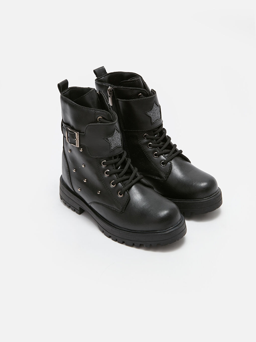 Siyah Deri Görünümlü Kız Çocuk Bot