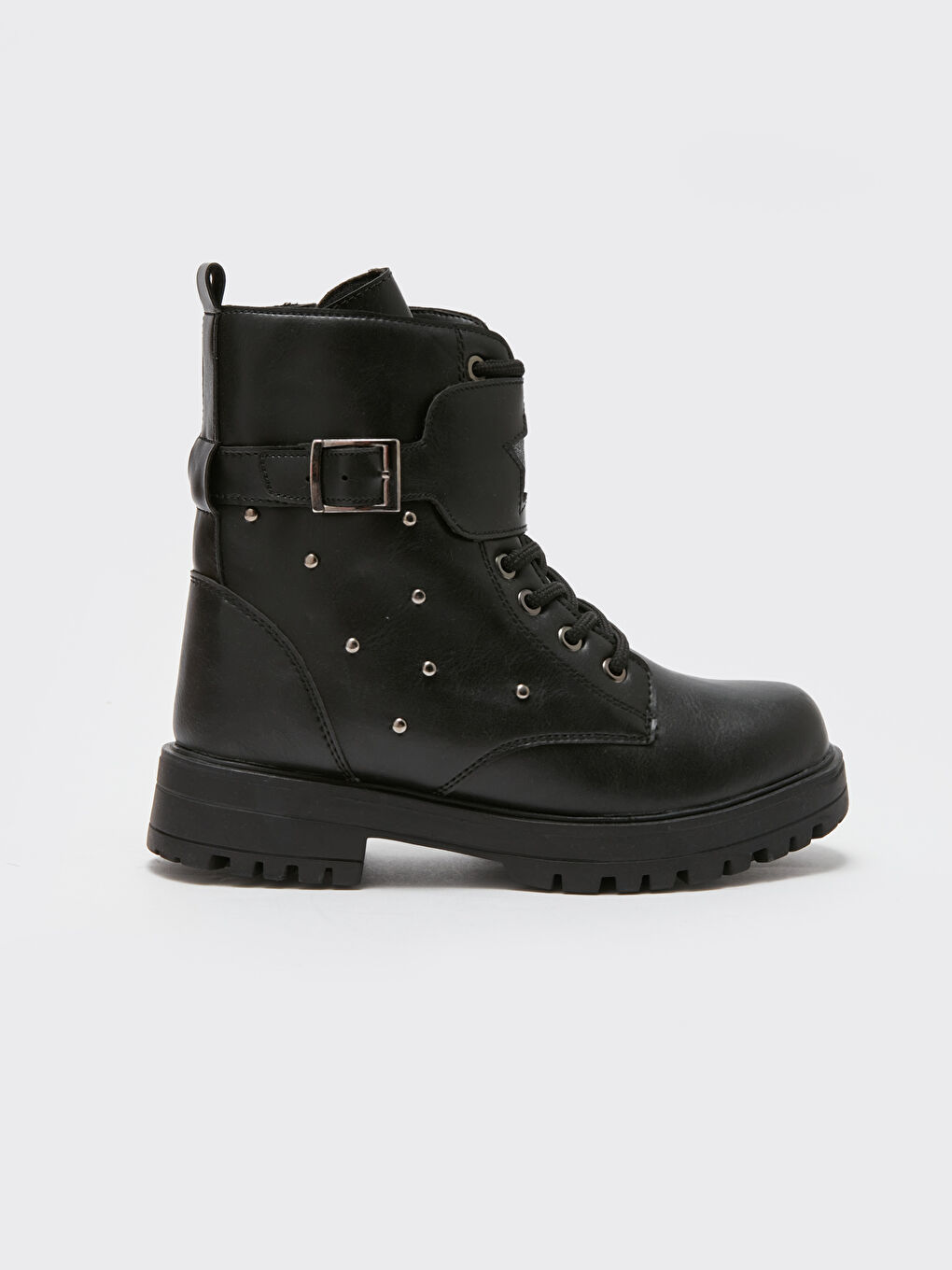 Siyah Deri Görünümlü Kız Çocuk Bot-1