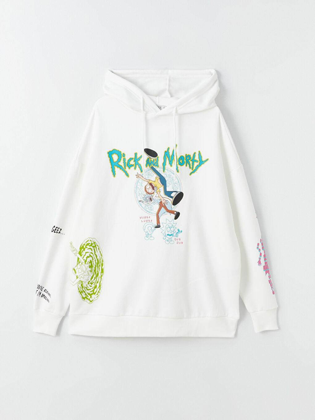 XSIDE Rick and Morty Printed Oversize Women's Thick Hoodie -W3G425Z8-RFC