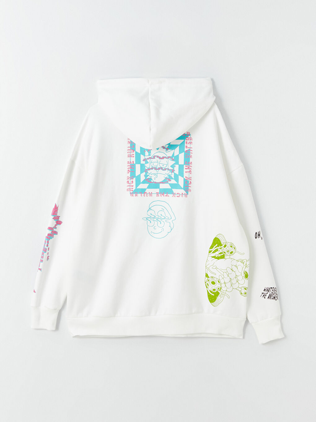 XSIDE Rick and Morty Printed Oversize Women's Thick Hoodie -W3G425Z8-RFC
