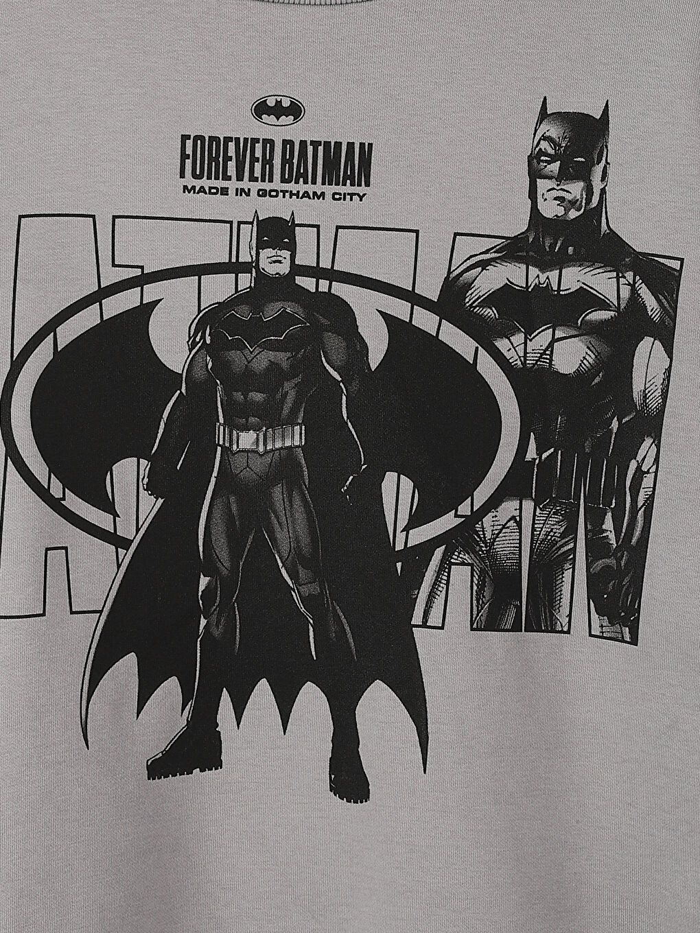 سويت شيرت كم طويل مطبوع بياقة دائرية للأولاد-1