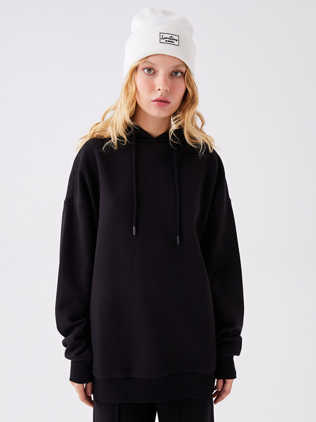 XSIDE Schlichter Oversize Hoodie für Damen -W3G444Z8-CVL