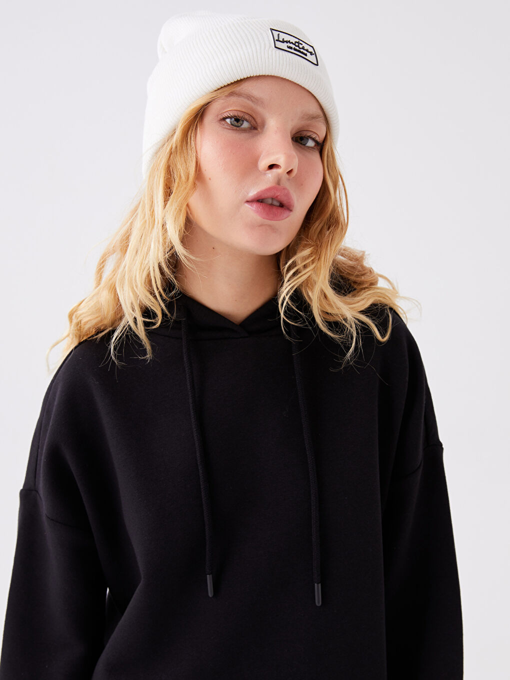XSIDE Schlichter Oversize Hoodie für Damen -W3G444Z8-CVL