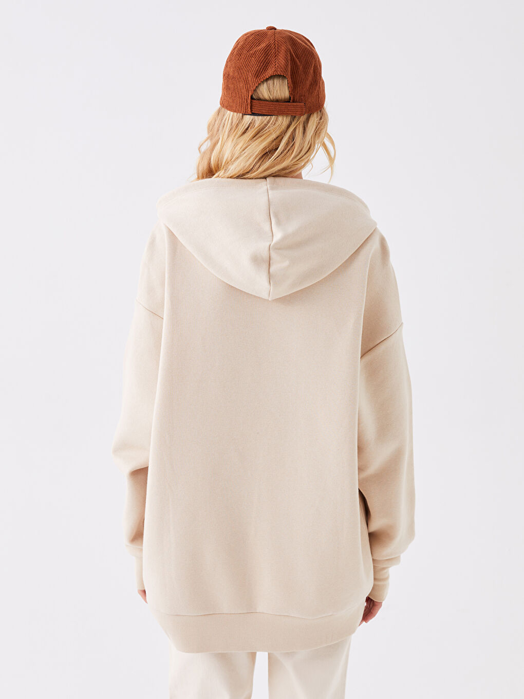 XSIDE Plain Oversize Women's Thick Hoodie -W3G444Z8-VB6