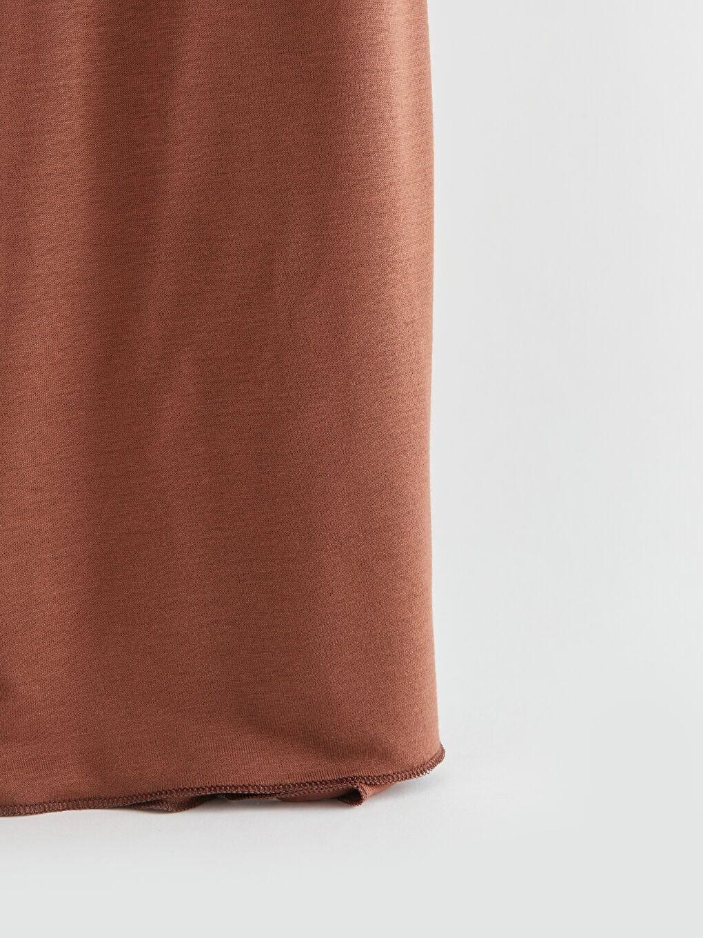 Kahverengi Kadın Düz Penye Şal