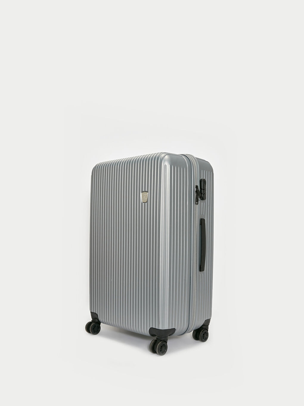 Gri Kilit Detaylı Küçük Boy Valiz-1