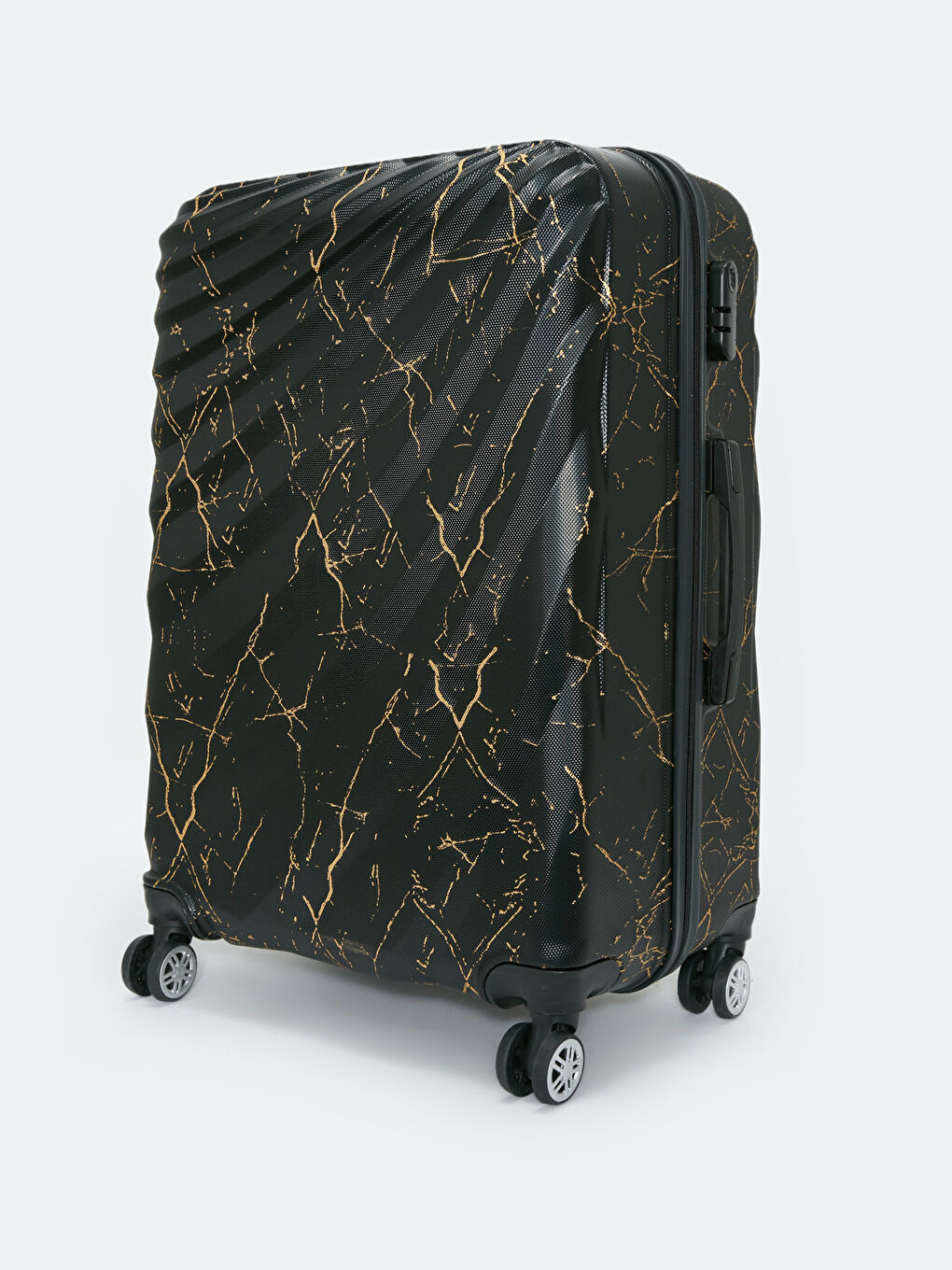 Siyah Kilit Detaylı Çekme Mekanizmalı Büyük Boy Valiz-1